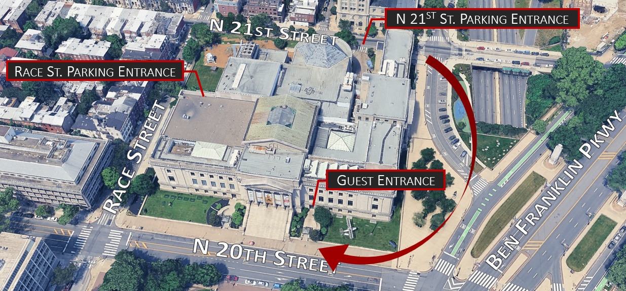 Parking and Guest Entrance Map